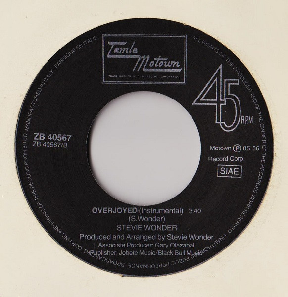 Stevie Wonder - Overjoyed | Tamla Motown (ZB 40567) - 4