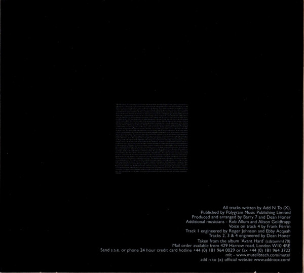 Add N To - Revenge Of The Black Regent | Mute (cdmute231) - 4