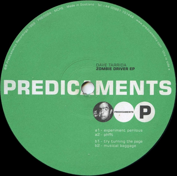 Dave Tarrida - Zombie Driver EP | Predicaments (PRED004)