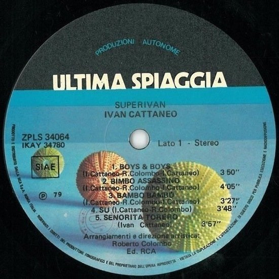 Ivan Cattaneo - Superivan | Ultima Spiaggia (ZPLS 34064) - 3