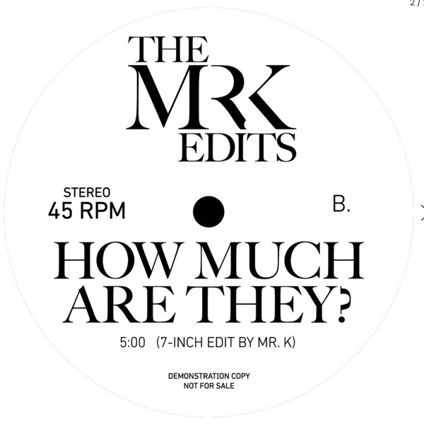 War , Jah Wobble - Flying Machine / How Much Are They? | The Mr. K Edits (MXMRK-2071) - 2 War , Jah Wobble - Flying Machine / How Much Are They? | The Mr. K Edits (MXMRK-2071) - 2