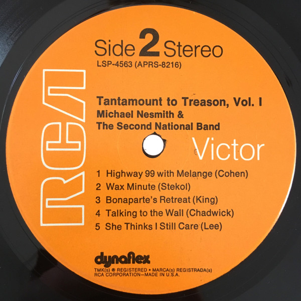 Michael Nesmith & The Second National Band - Tantamount To Treason Volume One | RCA Victor (LSP-4563) - 4