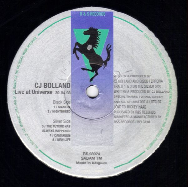 C•J•Bolland - Live At Universe 30-04-93 | R & S Records (RS 93024) - 4