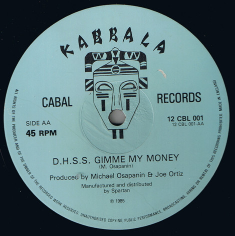 Kabbala - Get Back To Summer / D.H.S.S. Gimmie My Money | Cabal Records (12 CBL 001)