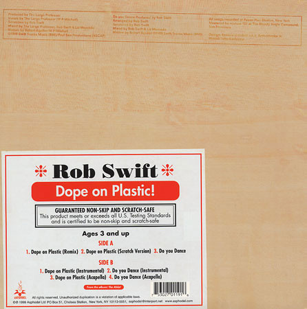 Rob Swift - Dope On Plastic | Asphodel (ASP 0119) - 2