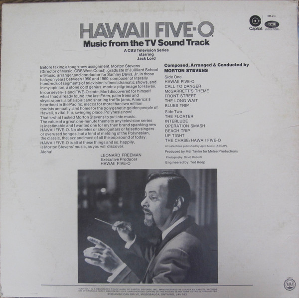 Mort Stevens And His Orchestra - Hawaii Five-O (Original C.B.S. Television Sound Track) [Vinyl] | Capitol Records (SM-410) - 2