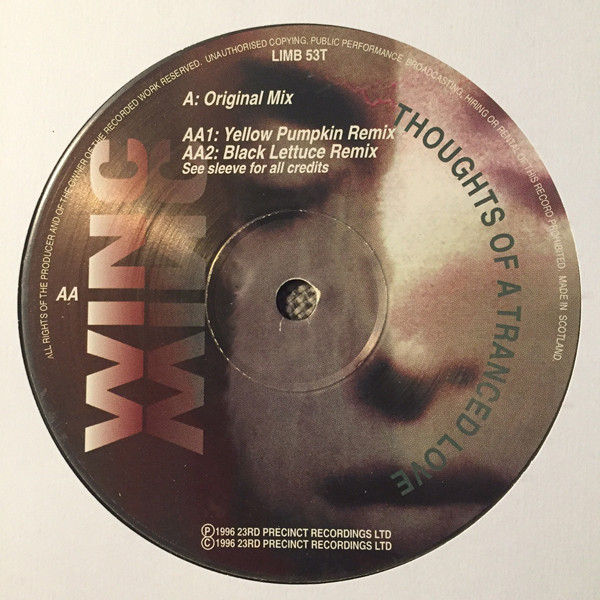 Josh Wink - Thoughts Of A Tranced Love | Limbo Records (LIMB 053T) - main