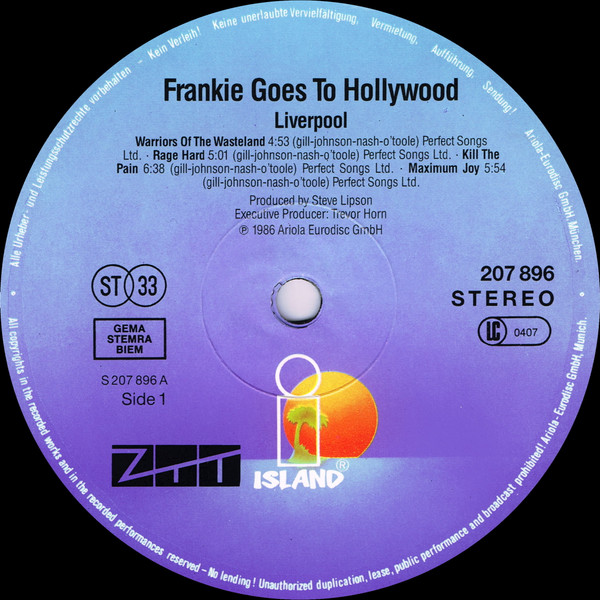 Frankie Goes To Hollywood - Liverpool | Island Records (207 896) - 3