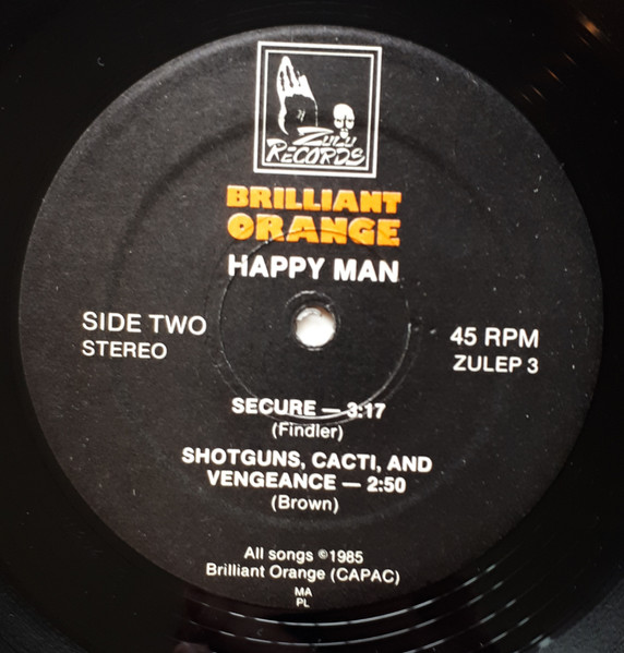 Brilliant Orange - Happy Man | Zulu Records (ZULEP 3) - 3