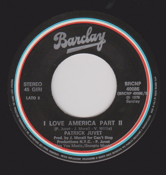 Patrick Juvet - I Love America | Barclay (BRCNP 40086) - 4