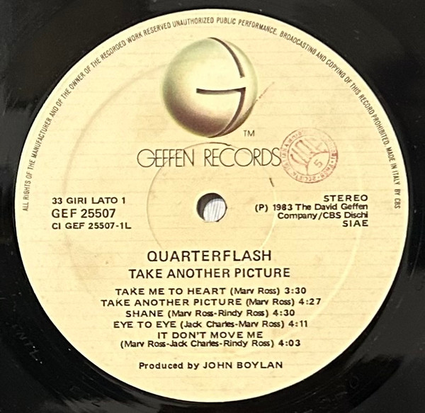Quarterflash - Take Another Picture | Geffen Records (GEF 25507) - 3 Quarterflash - Take Another Picture | Geffen Records (GEF 25507) - 3