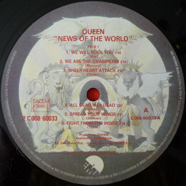 Queen - News Of The World | EMI (2C 068 60033) - 6 Queen - News Of The World | EMI (2C 068 60033) - 6