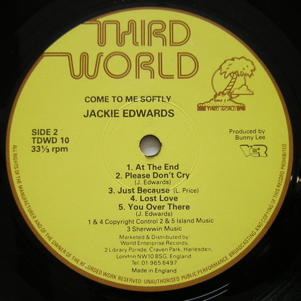 Jackie Edwards - Come To Me Softly | Third World (TDWD 10) - 4