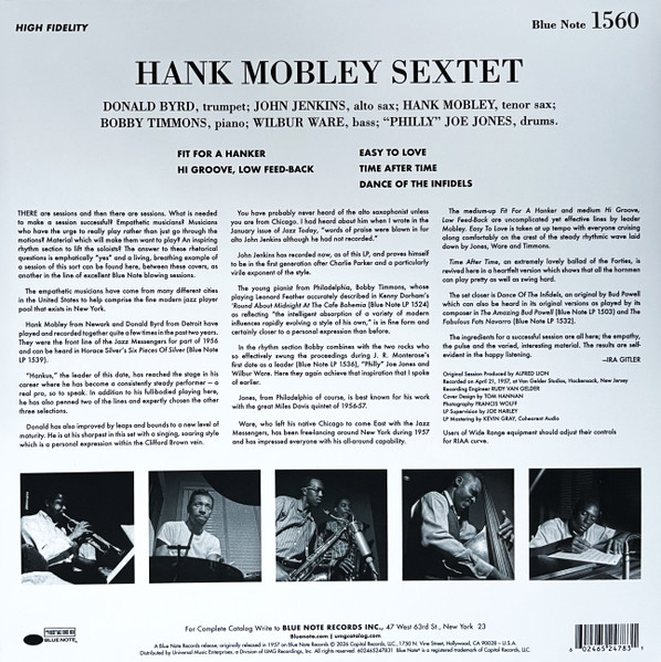 Hank Mobley Sextet - Hank | Blue Note (1560) - 4 Hank Mobley Sextet - Hank | Blue Note (1560) - 4