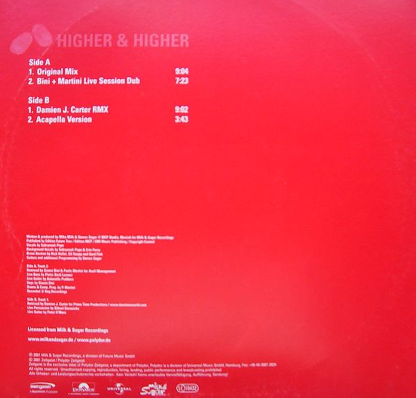 Milk & Sugar - Higher & Higher | Zeitgeist (none) - 2 Milk & Sugar - Higher & Higher | Zeitgeist (none) - 2