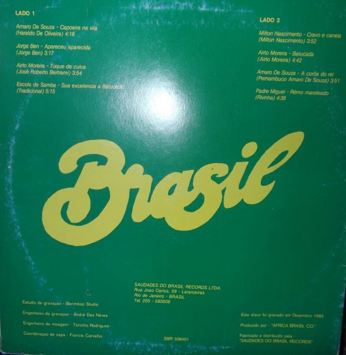 Various - Beat Of Brasil | Saudades Do Brasil Records (SBR 338401) - 2