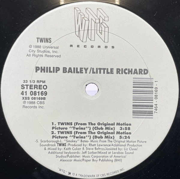 Philip Bailey , Little Richard - Twins | WTG Records (41 08169) - 2 Philip Bailey , Little Richard - Twins | WTG Records (41 08169) - 2