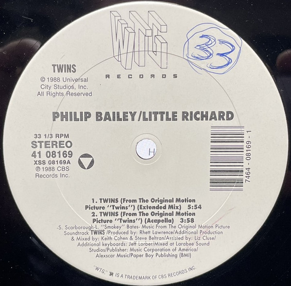 Philip Bailey , Little Richard - Twins | WTG Records (41 08169) - main Philip Bailey , Little Richard - Twins | WTG Records (41 08169) - main