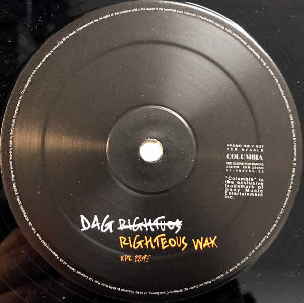 Dag - Righteous Wax | Columbia (31-002295-22) - 4