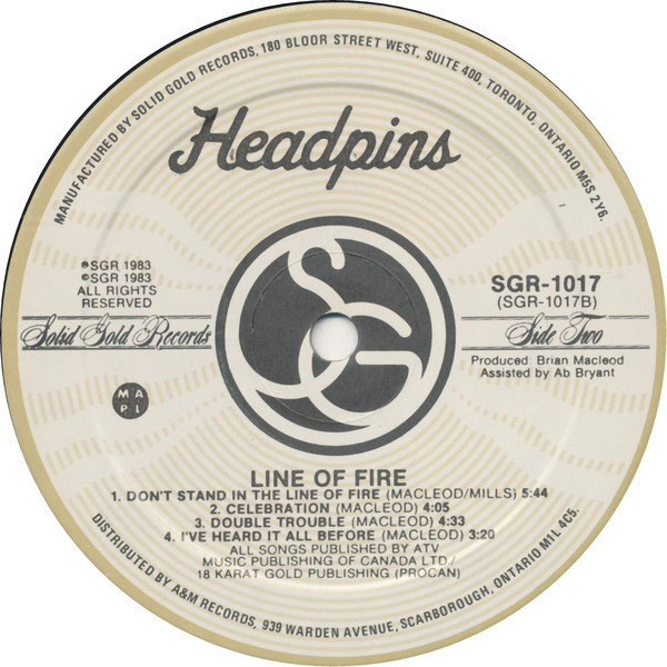 Headpins - Line Of Fire | Solid Gold Records (SGR 1017) - 4