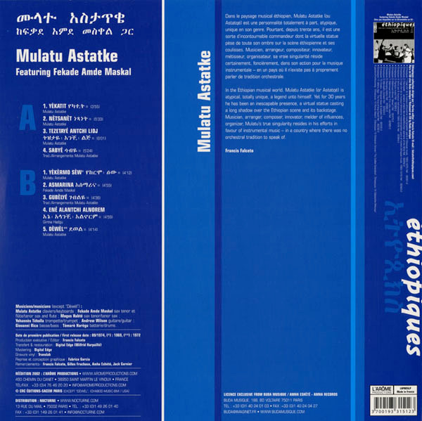 Mulatu Astatke Featuring Fekade Amde Maskal = Mulatu Astatke ጋር Fekade Amde Maskal - Ethio Jazz = የካተት | L'Arôme Productions (LAP005LP) - 2 Mulatu Astatke Featuring Fekade Amde Maskal = Mulatu Astatke ጋር Fekade Amde Maskal - Ethio Jazz = የካተት | L'Arôme Productions (LAP005LP) - 2