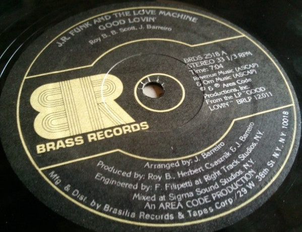 J.R. Funk & The Love Machine - Good Lovin' | Brass Records (BRDS 2518) - main