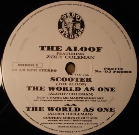 The Aloof Featuring Zoey Coleman - Scooter / The World As One | Cowboy Records (RODEO 1)