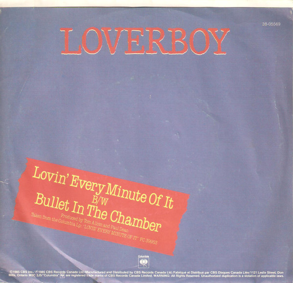 Loverboy - Lovin' Every Minute Of It | Columbia (38 05569)