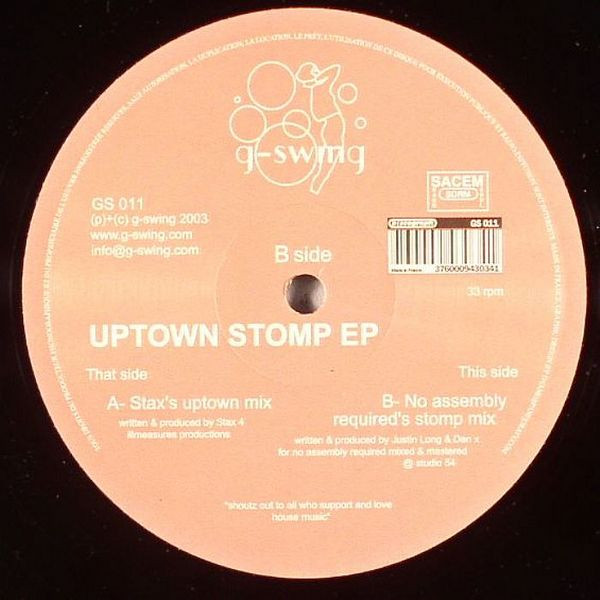 No Assembly Required - Uptown Stomp EP | G-Swing (GS 011) - 2 No Assembly Required - Uptown Stomp EP | G-Swing (GS 011) - 2