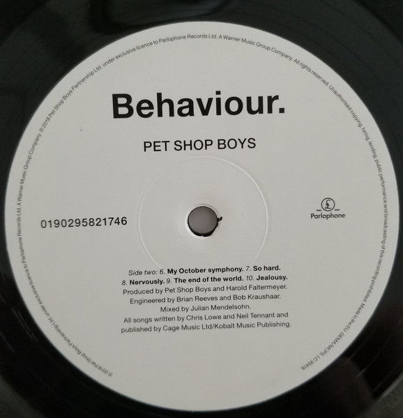 Pet Shop Boys - Behaviour. | Parlophone (0190295821746) - 4 Pet Shop Boys - Behaviour. | Parlophone (0190295821746) - 4