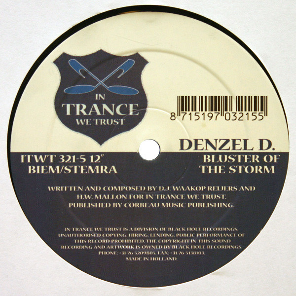 Denzel D. - Bluster Of The Storm / A Binary Star / Theme Of Agony | In Trance We Trust (ITWT 321-5) - 3 Denzel D. - Bluster Of The Storm / A Binary Star / Theme Of Agony | In Trance We Trust (ITWT 321-5) - 3