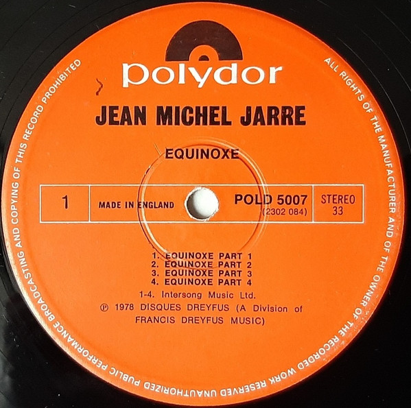 Jean-Michel Jarre - Equinoxe | Polydor (POLD 5007) - 3