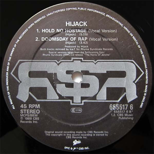 Hijack - The Badman Is Robbin' | Rhyme $yndicate Records (655517 6) - 2 Hijack - The Badman Is Robbin' | Rhyme $yndicate Records (655517 6) - 2