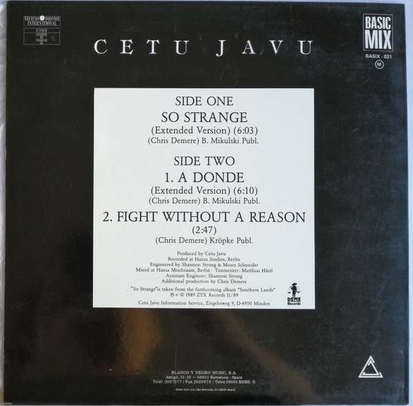 Cetu Javu - So Strange | Basic Mix (BASIX - 021) - 2