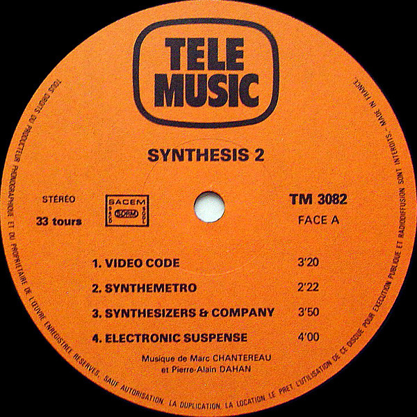 Marc Chantereau Et Pierre-Alain Dahan - Synthesis 2 | Tele Music (TM 3082) - 3
