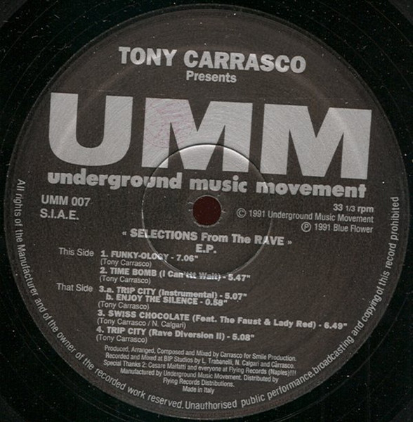 Tony Carrasco - Selections From The Rave E.P. | UMM (UMM 007)
