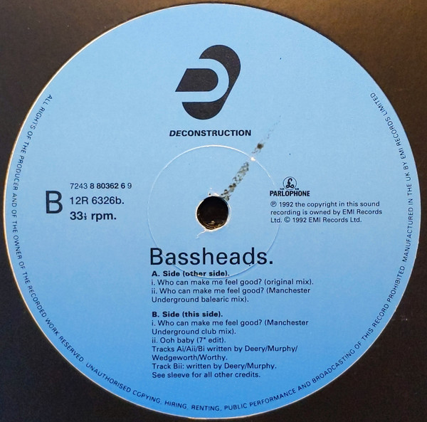 Bassheads - Who Can Make Me Feel Good? | Deconstruction (12R 6326) - 3 Bassheads - Who Can Make Me Feel Good? | Deconstruction (12R 6326) - 3