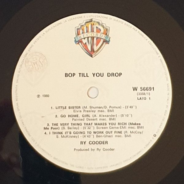Ry Cooder - Bop Till You Drop | Warner Bros. Records (W 56691) - 3