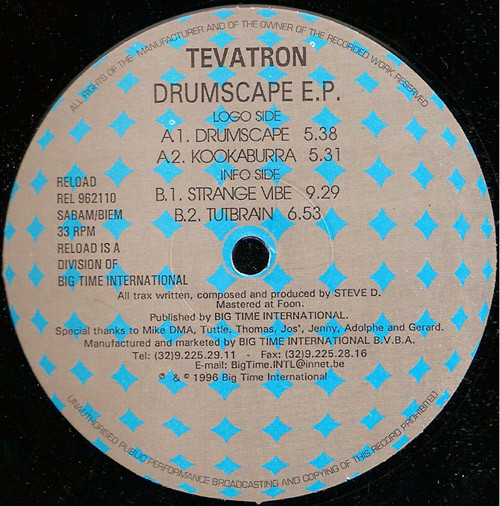 Tevatron - Drumscape E.P. | Re-load Records (REL 962110)