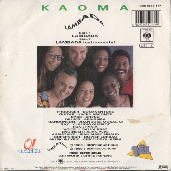 Kaoma - Lambada | CBS (CBS 6550 117) - 2