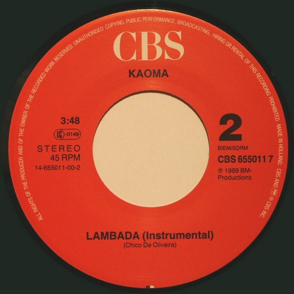 Kaoma - Lambada | CBS (CBS 6550 117) - 4