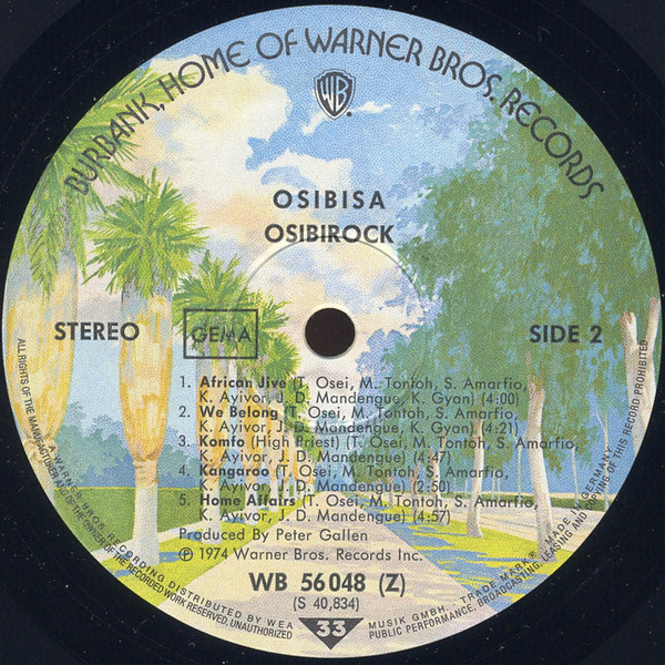 Osibisa - Osibirock | Warner Bros. Records (WB 56048) - 4