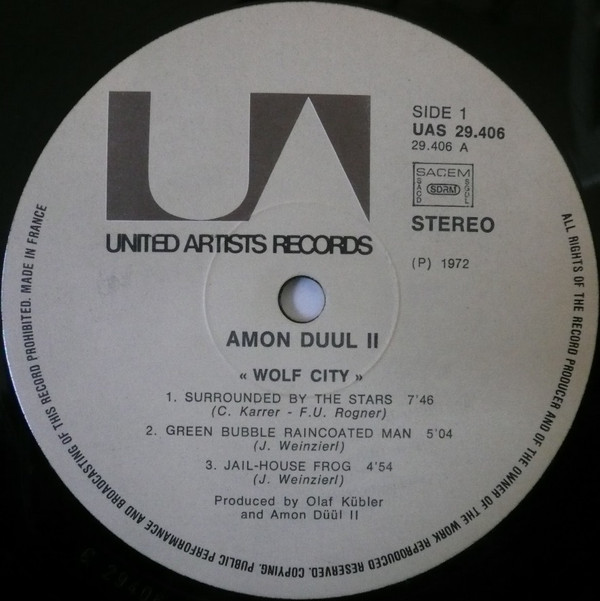 Amon Düül II - Wolf City | United Artists Records (UAS 29 406) - 6 Amon Düül II - Wolf City | United Artists Records (UAS 29 406) - 6