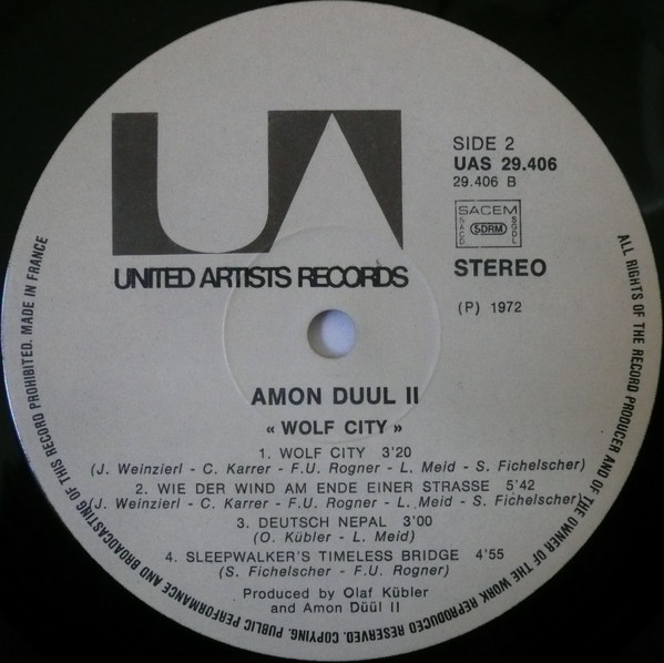 Amon Düül II - Wolf City | United Artists Records (UAS 29 406) - 7 Amon Düül II - Wolf City | United Artists Records (UAS 29 406) - 7
