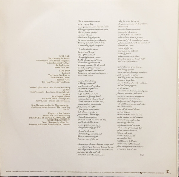 Gordon Lightfoot - Summertime Dream | Reprise Records (MS 2246) - 2