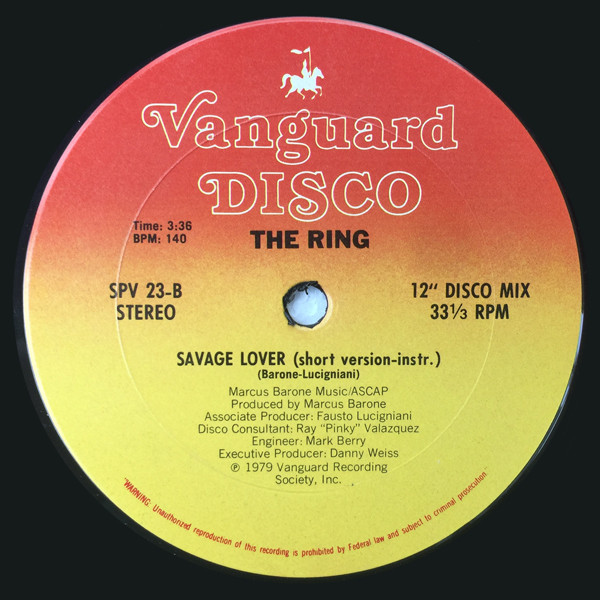 The Ring - Savage Lover | Vanguard Disco (SPV 23) - 2