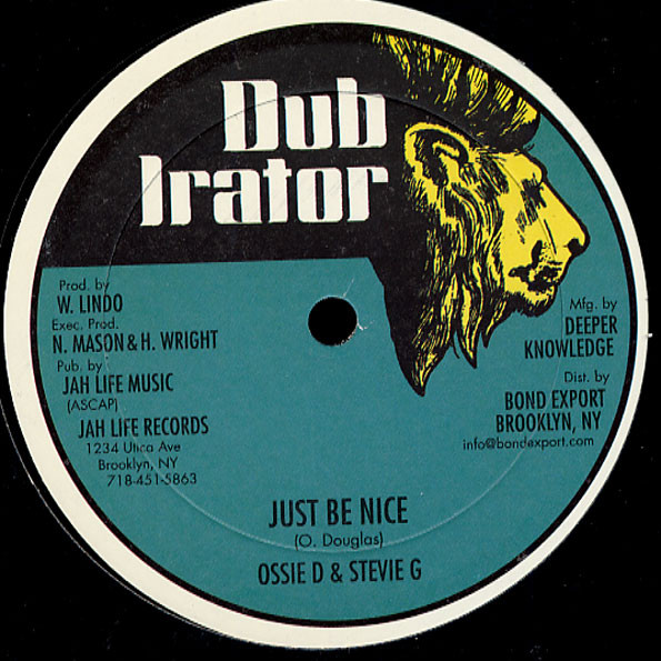 Oswald Douglas & Steve Golding / Jug Head - Just Be Nice / Words Of Love | Dub Irator (JL-009)