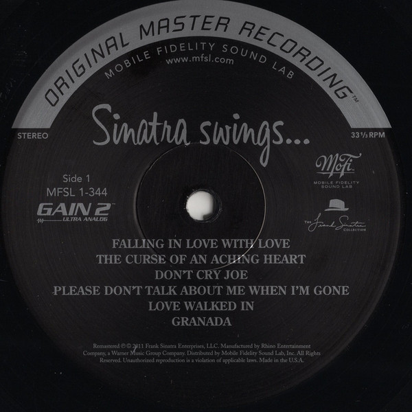 Frank Sinatra - Swing Along With Me - Sinatra Swings... | Mobile Fidelity Sound Lab (MFSL 1-344) - 4