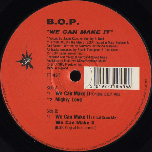 B.O.P. - We Can Make It | Freetown Inc (FTI45T) B.O.P. - We Can Make It | Freetown Inc (FTI45T)