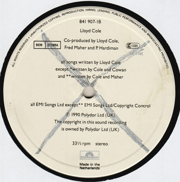 Lloyd Cole - Lloyd Cole | Polydor (841 907-1) - 4 Lloyd Cole - Lloyd Cole | Polydor (841 907-1) - 4